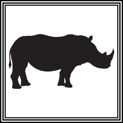 Cute Rhino silhouette.