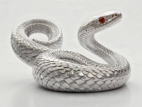 serpiente de color blanco 