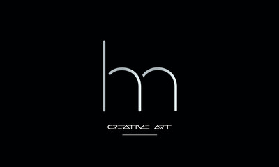 HN, NH, H, N abstract letters logo monogram