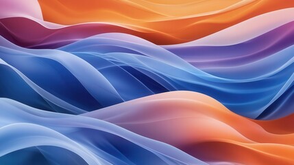 Naklejka premium Abstract background with flowing, vibrant colors in blue, orange and purple.