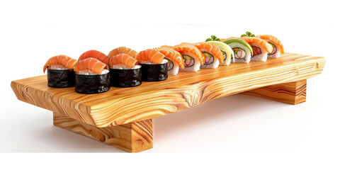 Handcrafted Japanese Wooden Sushi Serving Board.