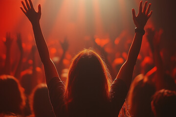 Volunteers organizing a charity concert, bringing together musicians and performers to raise funds for a cause