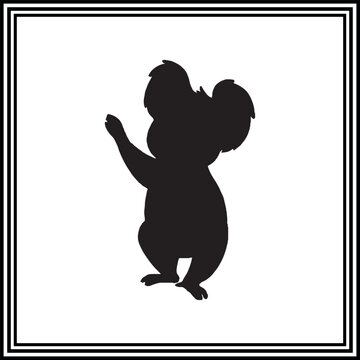 recommend clip art: Cute Koala silhouette, wildlife animal illustration