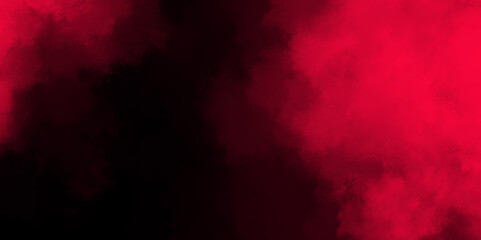 Abstract smoke exploding cumulus clouds. Watercolor red grunge background painting. Watercolor old deep maroon color backdrop. Black red abstract background with copy space for design.