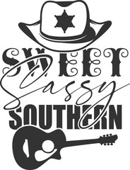 Sweet Sassy Southern - Country Music Illustration