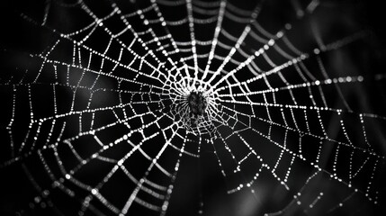 Obraz premium Dewy Spider Web
