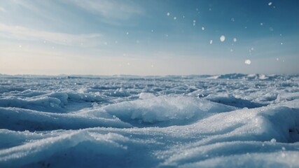 Fototapeta premium Watercolor blend of icy blues & whites abstractly representing winter travel to snowy.