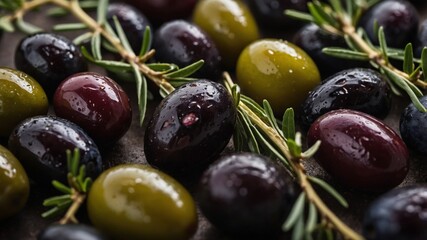 The unique flavors of kalamata castelvetrano & oilcured olives showcased in elegant individual tasting ss.