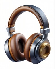 Plastic and Metal Digital Art Padded Noise Reduction Leather Headphones: Sleek Designs with Glossy Finishes and Illuminated Accents for a Modern Audio Aesthetic