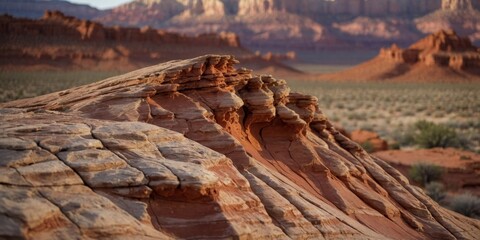 Intricate rock formations of Vermillion Cliffs.