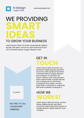 CREATIVE MINIMAL SIMPLE BUSINESS MODERN A4 SINGLE SIDED FLYER DESIGN TEMPLATE