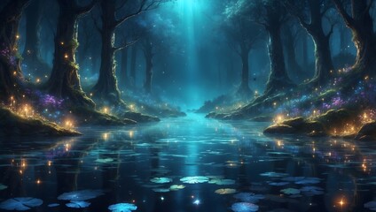 Naklejka premium Fantasievoller magischer Hintergrund - Verzauberte Szene