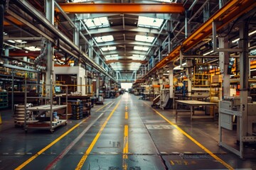 Fototapeta premium Interior of a automotive factory