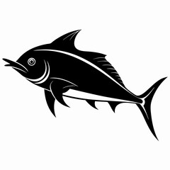 Obraz premium Mahi-mahi Black silhouette