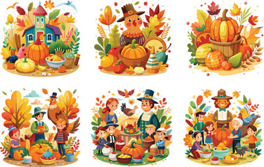 Fototapeta premium Thanksgiving vector design