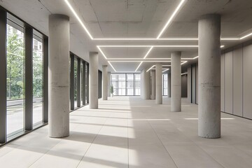 Fototapeta premium Modern Empty Office Building Interior