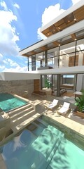 Modern Villa with Swimming Pool and Patio