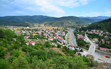 Obraz premium A view from Azdavay Town in Kastamonu, Turkey 