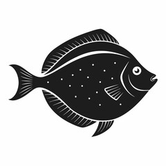 Flounder Black silhouette