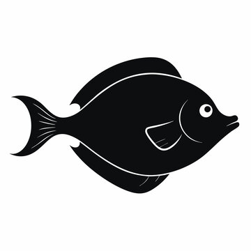 recommend clip art: Flounder Black silhouette