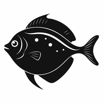 recommend clip art: Flounder Black silhouette