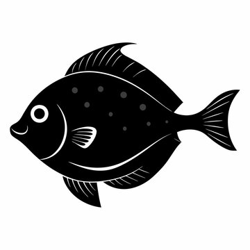 recommend clip art: Flounder Black silhouette