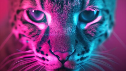 Artistic neon portraits of animals, rendered in vibrant colors and dynamic compositions, perfect for bold and imaginative artistic expressions.
