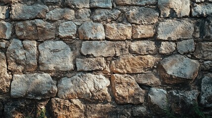 Old fortress wall with large stones and visible signs of aging.