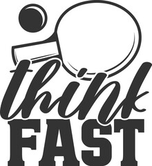 Think Fast - Table Tennis Illustration