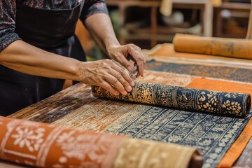Preserving Thai Heritage: Artisan Hand-Printing Authentic Patterns with Natural Dyes