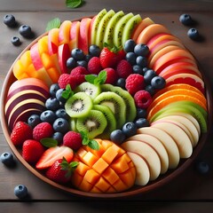 A Kaleidoscope of Nature's Sweetness: A Vibrant Tapestry of Fresh Fruits
