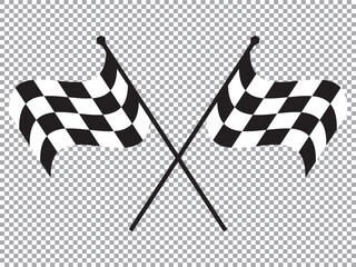 Fototapeta premium Racing flag icon vector illustration. checkered flag vector .Star symbol and simple black flag icon.