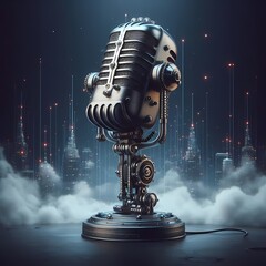  Steampunk Revival: A Vintage Microphone Transformed into a Futuristic Robot
Is there anything else I can help you with?