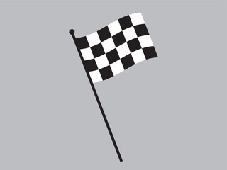 Racing flag icon vector illustration. checkered flag vector .Star symbol and simple black flag icon.