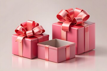 Fototapeta premium Beautiful gifts isolated on white 