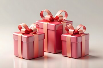 Fototapeta premium Beautiful gifts isolated on white 