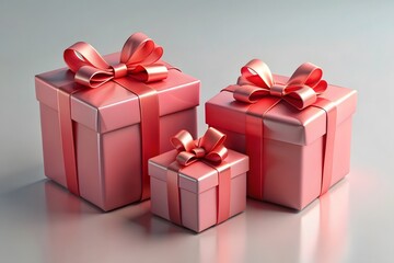 Obraz premium Beautiful gifts isolated on white 