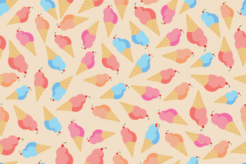 ice cream seamless pattern