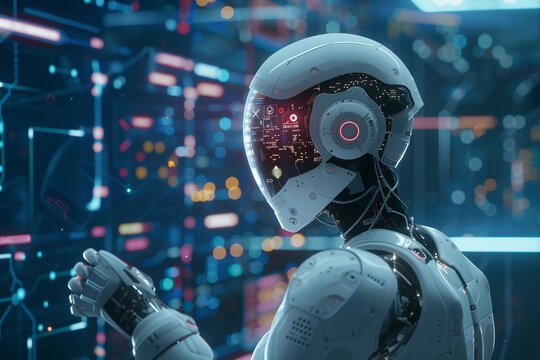 Artificial intelligence at the core of scientific research a visual metaphor for futuristic development