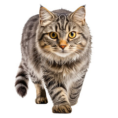 Obraz premium Niedliche junge Katze, freigestellt vor transparentem Hintergrund, Generative AI