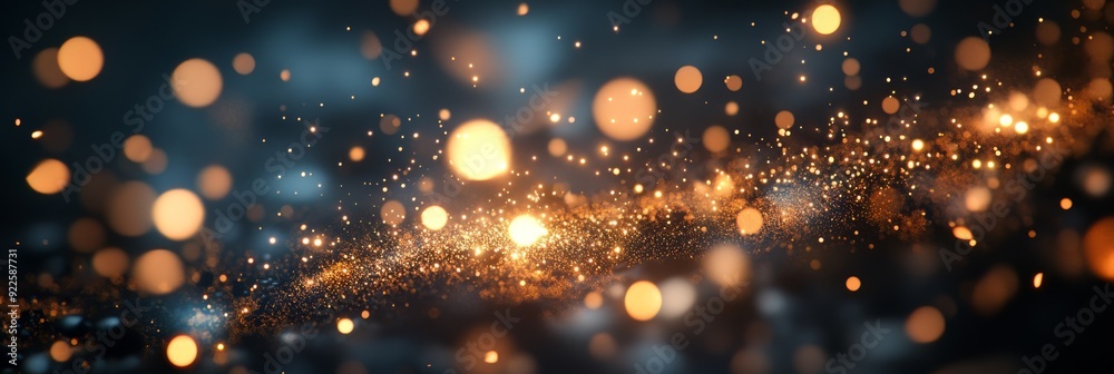 Wall mural an enchanting and mesmerizing abstract portrayal of glimmering particles scattered throughout a cosm