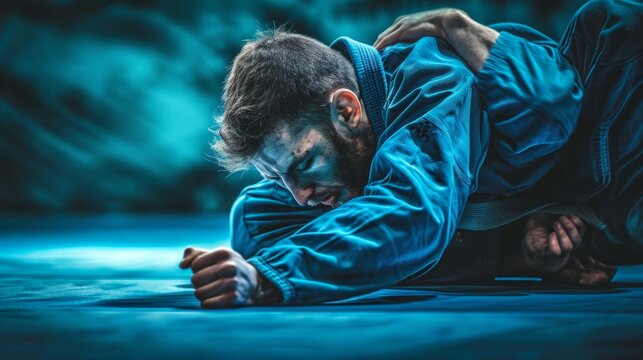 Intense Brazilian Jiu Jitsu Grappling Training Session for Advanced Skill Development