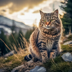 Niedliche kleine Katze, K&auml;tzchen, Generative AI