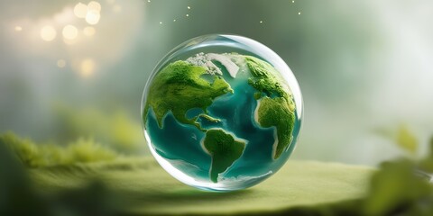 Environmental friendly concept Eco Friendly Earth With Green Nature