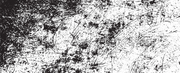 Scratched Grunge Urban Background Texture Vector. Dust Overlay Distress Grainy Grungy Effect. Distressed Backdrop Vector Illustration. Isolated Black on White Background. EPS 10.