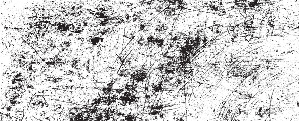 Scratched Grunge Urban Background Texture Vector. Dust Overlay Distress Grainy Grungy Effect. Distressed Backdrop Vector Illustration. Isolated Black on White Background. EPS 10.