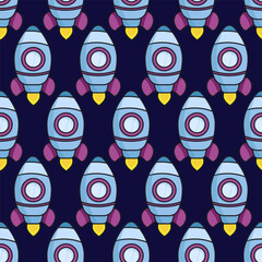 Seamless pattern of spaceships