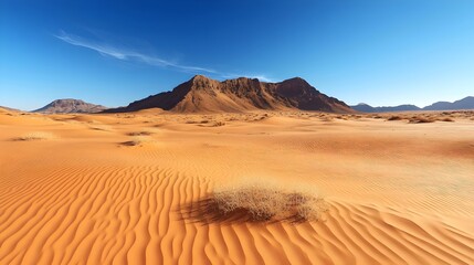 Fototapeta premium Desert Landscape with Ripples in the Sand.
