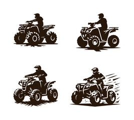 vector set of atv icon silhouette (artwork 2) © mr.mmz
