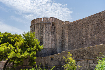 Dubrovnik City Walls surrounding the Old Town, Croatia